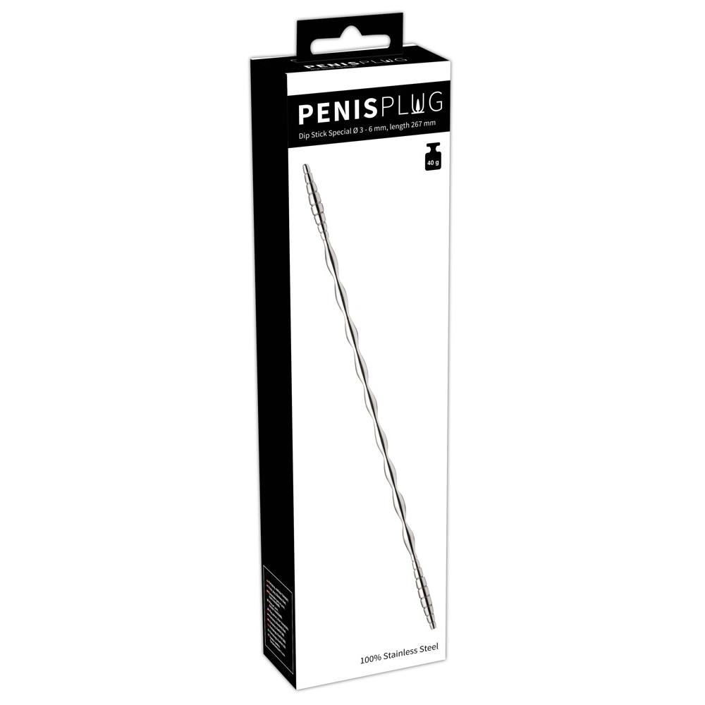 Penis connector steel urethral dilator dildo 0.3 0.6 cm silver