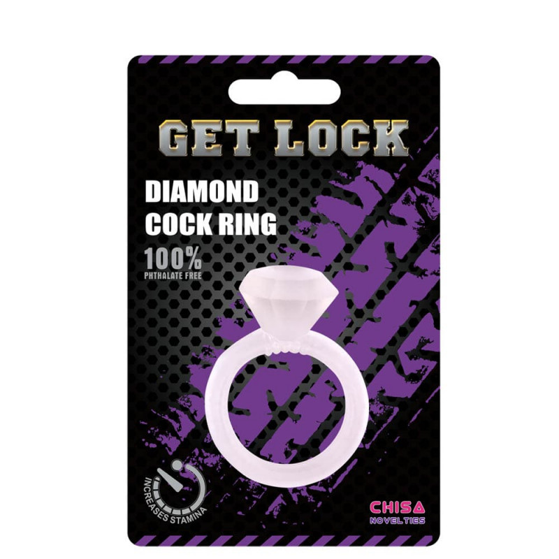 Chisa Novelties Get Lock Diamond Cock Ring-Clear