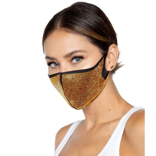 LEG AVENUE ALEXI RHINEST FACE MASK